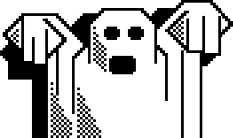 Pixel Ghost Coloring Page